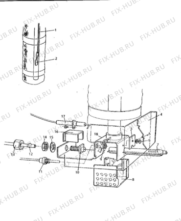 Взрыв-схема холодильника Electrolux RM2290 - Схема узла Gas-equipment